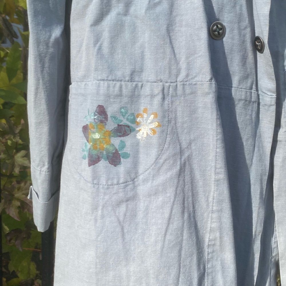 Blue Fish Hand Painted Jacket RARE! - Picture 3 of 10